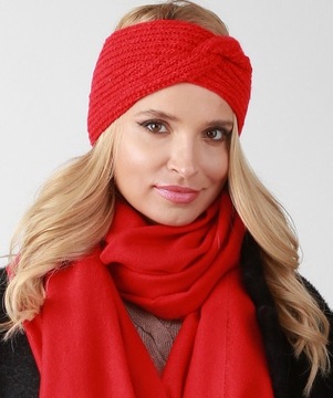 Зимняя повязка на голову Red Soft O2