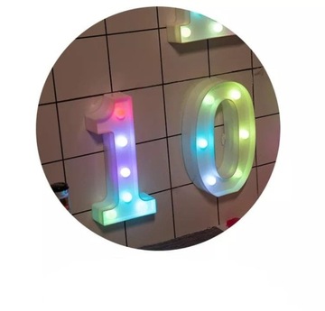 ЛАМПА ЦИФРОВОЕ ОСВЕЩЕНИЕ НОМЕР СВЕТОДИОДА 0 RGB КРУГ