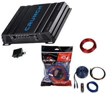 MOCNY 1-KANAŁOWY WZMACNIACZ CRUNCH GPX1250.1D 650W + KABLE XTREME Koszalin