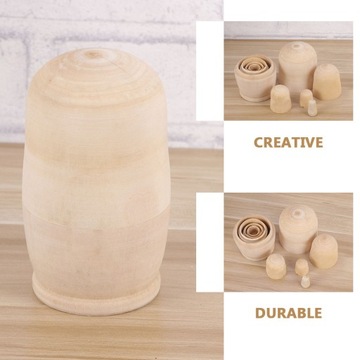 Русская Матрешка Деревянный Декор Неокрашенная