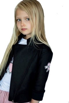ALL FOR KIDS KURTKA RAMONESKA CZARNA A'L ZAMSZ 104