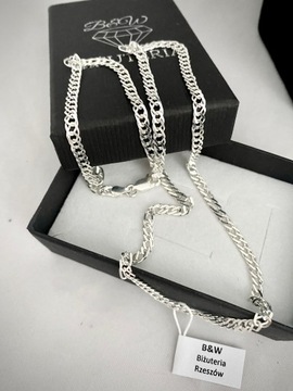 Серебро 925 Цепочка 55 см Ромбо 3,7 мм + крестик