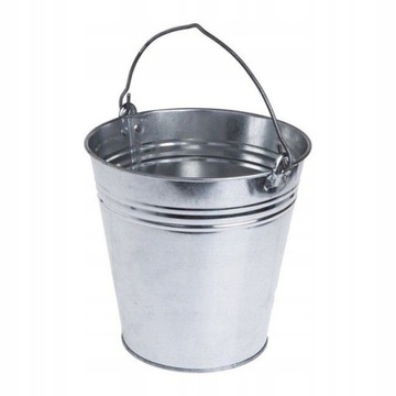 Wiadro Ocynkowane 7L Metalowe Mocne 7 L