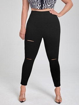 SHEIN Czarne legginsy z dziurami XXL