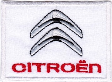 Naszywka termoprzylepna haftowana CITROEN BIAŁY