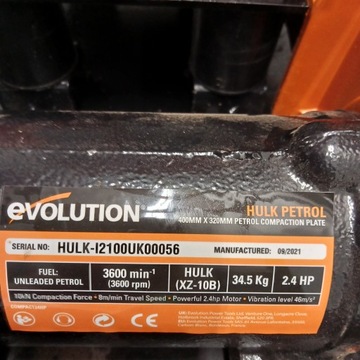 Бензиновый виброуплотнитель Evolution Hulk 2,4 л.с.