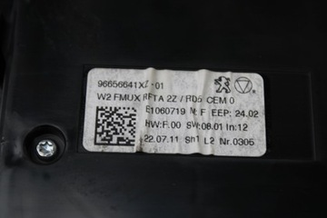 PANEL AUTORÁDIO KLIMATIZACE PEUGEOT 508