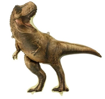 Повітряна кулька фольгована JURASSIC WORLD T-REX коричневий 92x98 см