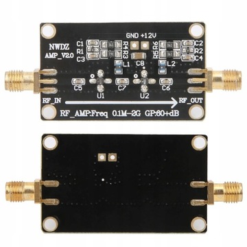 LNA 0.1M-2G Wzmacniacz szerokopasmowy RF 60dB