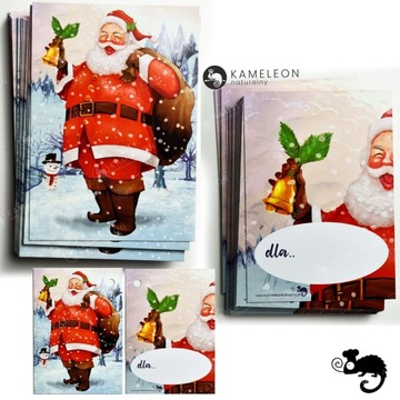 BILECIK ZAWIESZKA PRZYWIESZKA ETYKIETA DO PREZENTU ŚWIĘTA MIX WZORÓW 25szt