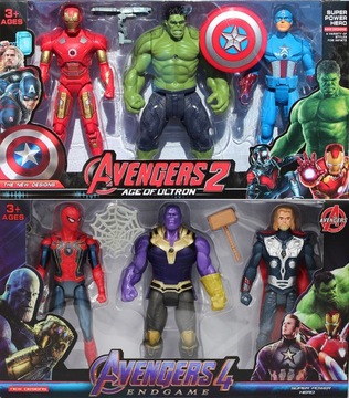 6 ФИГУРКИ КАПИТАНА ПАУК ТАНОС ХАЛК МСТИТЕЛИ