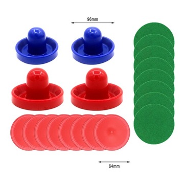 1 комплект мини-толкателей для аэрохоккея и шайб для аэрохоккея с фетровыми воротами, стиль А