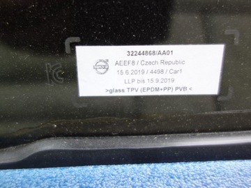 ВЕТРОВОЕ СТЕКЛО VOLVO XC60 2019 Г. КАМЕРА С ПОДОГРЕВОМ