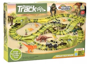 Автомобильный гоночный трек, динозавр, Динопарк, 270 штук, 360 см, Magic Track XXL