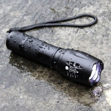 CREE LED ТАКТИЧЕСКИЙ ФОНАРЬ МОЩНЫЙ, ВОДОНЕПРОНИЦАЕМЫЙ ЗУМ