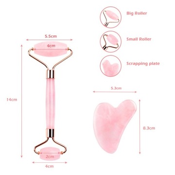 НЕФРИТОВЫЙ ВАЛИК И ПЛАСТИНА ДЛЯ МАССАЖА ЛИЦА