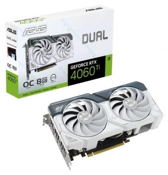 Karta ASUS Dual GeForce RTX 4060 Ti 8GB OC GDDR6 WHITE DLSS 3