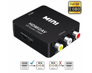 Конвертер HDMI в композитное видео CVBS, черный