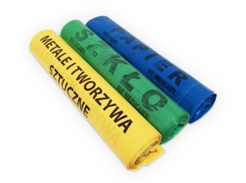 SET 3x50L Корзина SORT для сортировки мусора МЕШКИ