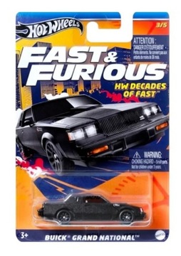 HOT WHEELS FAST AND FURIOUS HW DECADES OF FAST 3/5 BUICK GRAND NATIONAL
