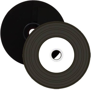 Płyty CD-R Vinyl Printable Czarny Nośnik 50 sztuk