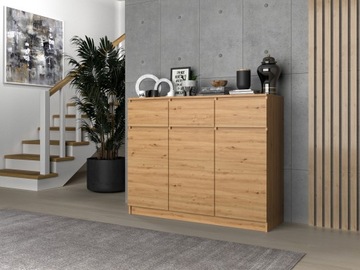 3D3S Комод 120 СМ ARTISAN ДУБ ДВЕРИ ЯЩИКИ ГОСТИНАЯ