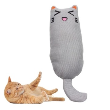 ИГРУШКА ДЛЯ КОШЕК ПЛЮШЕВАЯ КОШКА ПИЩАЛКА КОШАЧЬЯ МЯТА 15 СМ