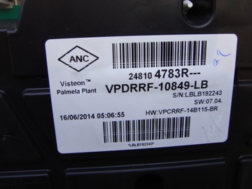 CAPTUR 1.5DCI PŘÍSTROJOVÁ DESKA BUDÍKY EVROPA 248104783