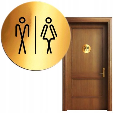 TABLICZKA TOALETA WC PIKTOGRAM DAMSKO MĘSKA NA DRZWI KOEDUKACYJNA GRAWER