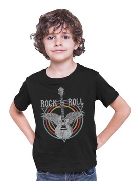 DZIECIĘCA KOSZULKA MUZYCZNA GITARA ROCK AND ROLL