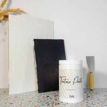 Гладкая и крупнозернистая структурная паста белого цвета для структур с 3D-эффектом, 2 кг.