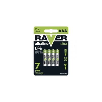 Bateria alkaliczna 4szt. Raver Ultra Alkaline AAA (LR03) blister B7911 EMOS