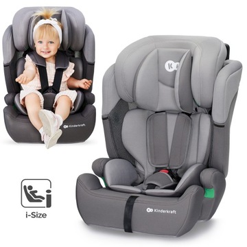 Fotelik samochodowy 76-150 cm 9-36 kg COMFORT UP I-SIZE Kinderkraft szary