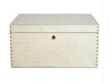 Коробка для свадебных конвертов с ключом 29x25x15 см.