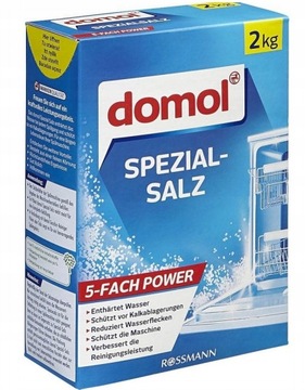 DOMOL sól do zmywarek uniwersalna gruboziarnista duże opakowanie 2kg