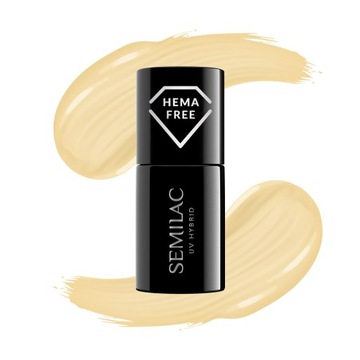 LAKIER Hybrydowy Semilac 7ml Beż Żółty Pigment Dla Skóry-paznokcie