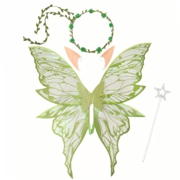 Ручної роботи шестерні Feenschwingen Butterfly з блискучим стрижнем Зелені 4-предметні Набір