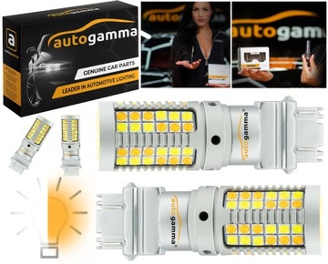 Żarówka P27/7W LED 3157 Dual Color 69xSMD biały + pomarańczowy 2 szt.