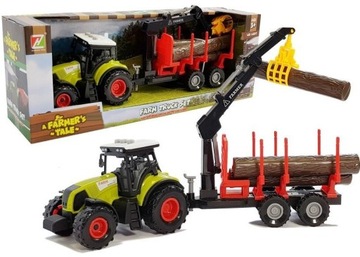 Traktor Ciągnik rolniczy z przyczepą Światła dźwięki Przyczepa