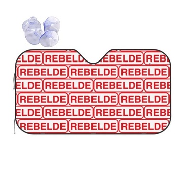 Osłony przeciwsłoneczne Rebelde modne Logo osłona przeciwsłoneczna 76x140cm