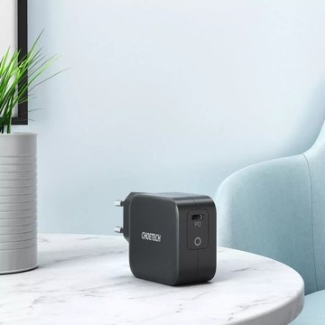 Choetech GaN Type C 61W 3A PD настенное зарядное устройство