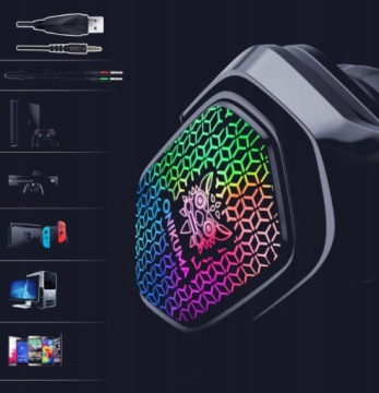 SŁUCHAWKI GAMIGNOWE ONIKUMA X3 PC PS4 XBOX CZARNE