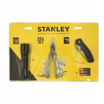 Zestaw survivalowy STANLEY MULTI-TOOL + LATARKA + NÓŻ SKŁADANY STHT81502-0