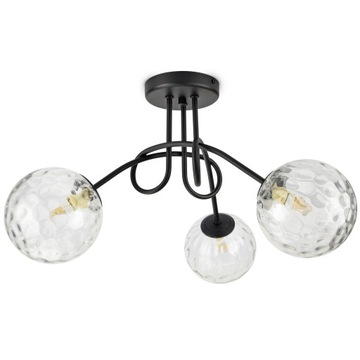 Lampa Wisząca Sufitowa Żyrandol Szklane Kule - PE3 Texture LED G9