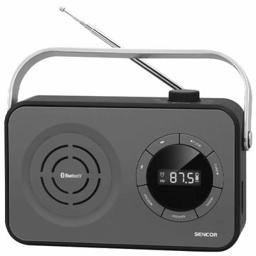 Radioodtwarzacz radio cyfrowe przenośne Bluetooth FM czarne Sencor SRD3200B