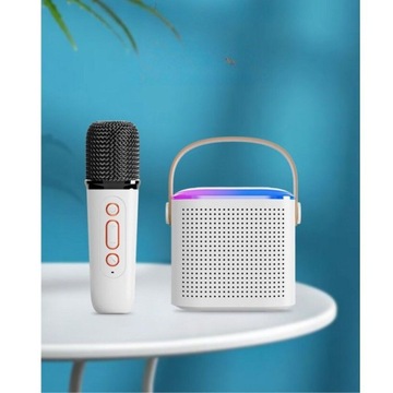 Mikrofon KARAOKE głosnik bluetooth zestaw dla dzieci LED DZIEŃ DZIECKA
