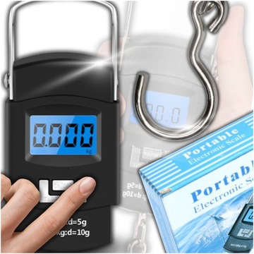 WAGA HAKOWA BAGAŻOWA WĘDKARSKA RĘCZNA CYFROWA 50kg