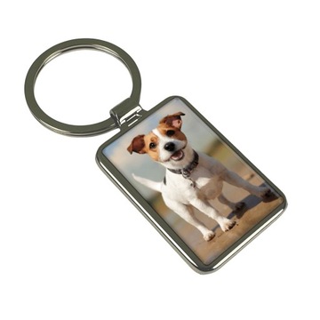 Metalow Brelok Personalizowany ze ZDJĘCIEM TWOJEGO ZWIERZAKA Pupila Pieska