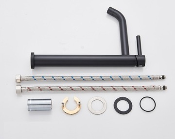 КОМПЛЕКТ ДЛЯ ВАННОЙ ОТДЕЛЬНО СТОЯЩИЙ СТОЛЕШНИЙ СМЕШАТЕЛЬ ДЛЯ ВАННЫ, ЧЕРНЫЙ