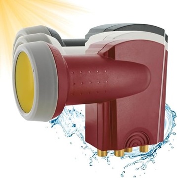 Konwerter satelitarny Schwaiger 714371 Premium Quad LNB przeciwsłoneczny